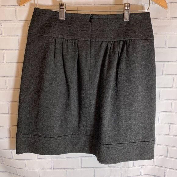 Trina Turk Grey Side Pocket Pleat Front Skirt Sz 2 - Picture 2 of 5